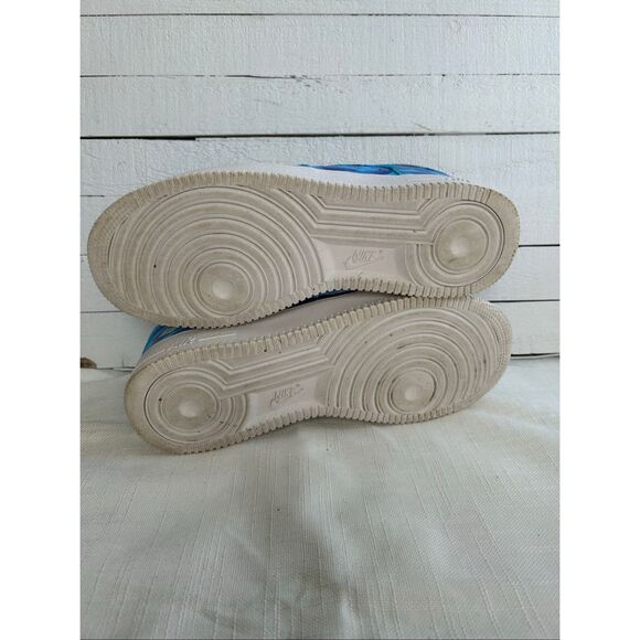 Nike Air Force 1 Low 10.5 Custom Painted Blue Purple Brushstroke CW2288-111 - Picture 4 of 11